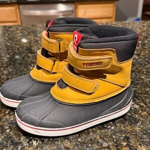 Kids' Reima Black and Tan Winter Boots size 1-2